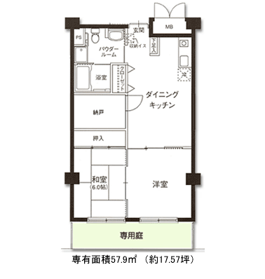 Ｉタイプ－2LDK専用庭付